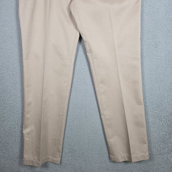 Jos A Bank Pants Mens Size 34x32 Tan 100% Cotton Wrinkle Resistant Straight Fit - Picture 3 of 11